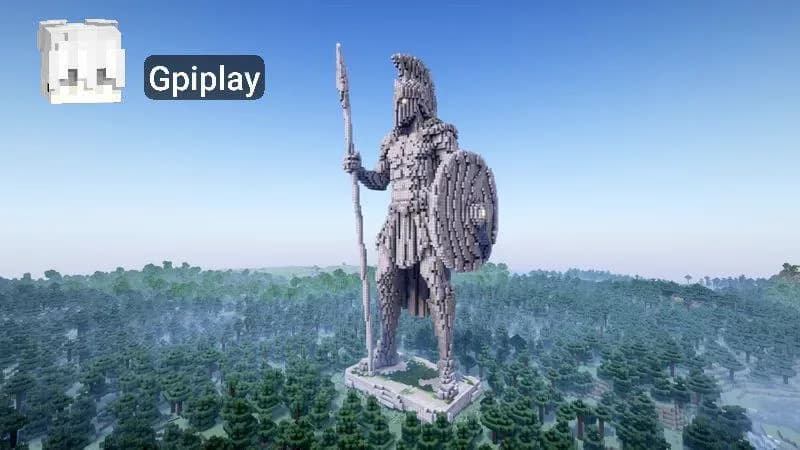Spartan Statue / Spartalı Savaşçı Heykeli Holoprint görsel 1